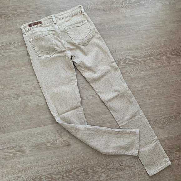 Vans Skinny Pant Animal Print Tan Khaki Women's Size 5 Stretch Cotton/Elastane - Picture 5 of 9